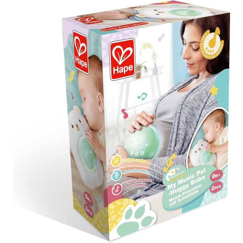 Hape My Musical Pal - Huggy Bobo Portable Baby White Noise Sound Machine E0115