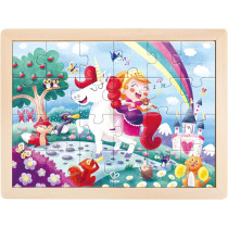 Hape Unicorn Friends Puzzle, Educational Double Sided Colouring Jigsaw Puzzle For Kids, 24 Piece