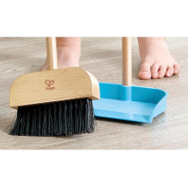 Hape Clean Up Broom Set Cleaning Playset, Broom, Mop, Dustpan, Duster, Towel And Stand, Activity Role Play Set- 6 Pcs