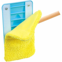 Hape Clean Up Broom Set Cleaning Playset, Broom, Mop, Dustpan, Duster, Towel And Stand, Activity Role Play Set- 6 Pcs