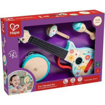 Hape 4 In 1 Ukulele Set E0638