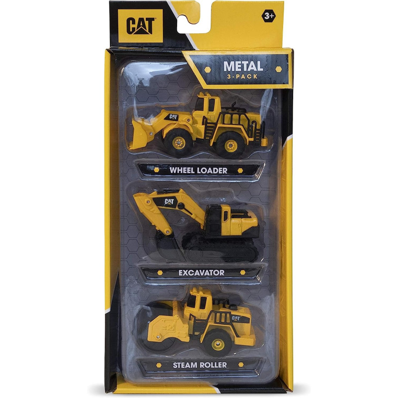 Cat Die Cast Metal Wheel Loader/Steam Roller/Excavator 4 Inch 82274
