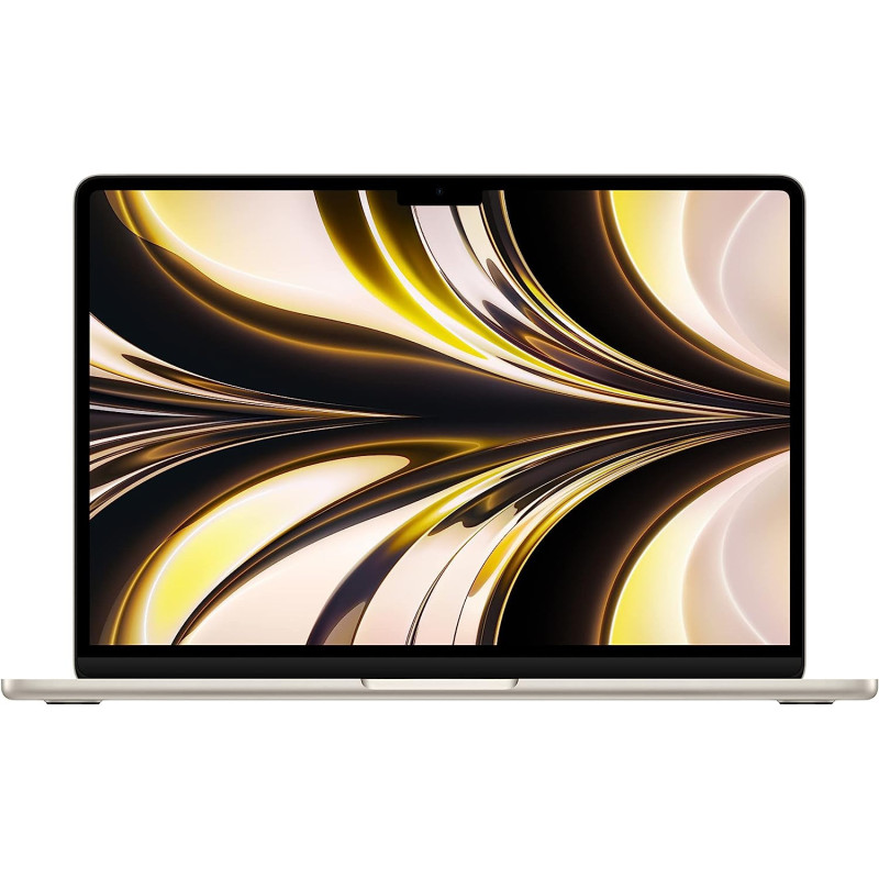 Apple 13.6-inch Macbook Air M2 chip with 8-core CPU and 10-core GPU, 256 GB SSD, Starlight English MLY13 1 Year Warranty