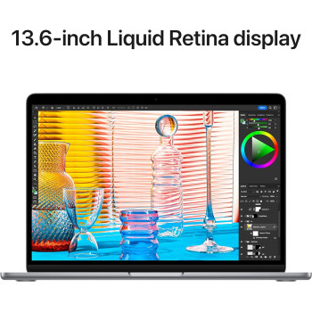 Apple 13.6-inch Macbook Air M2 chip with 8-core CPU and 10-core GPU, 256 GB SSD, Grey English MLXW3 1 Year Warranty