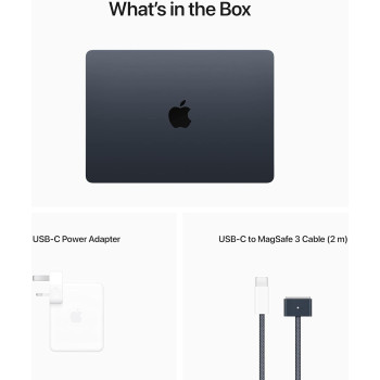 Apple 13.6inch Macbook Air M2 chip with 8core CPU and 8core GPU, 512 GB SSD, Midnight English MLY43 1 Year Warranty