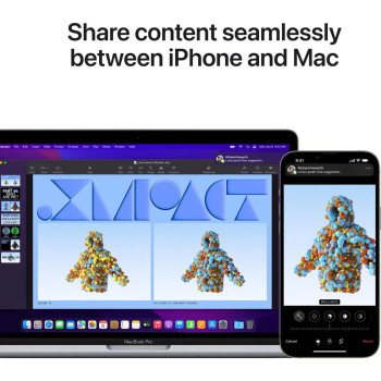 Apple 13-inch Macbook Pro, Apple M2 chip with 8-core CPU and 10-core GPU, 256 GB SSD, Space Grey, English MNEH3 1 Year Warranty