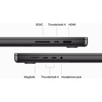 Apple 16 Inch Macbook Pro 2023, Apple M3 Max chip with 16-core CPU and 40-core GPU, 1TB SSD, Space Black, English MUW63