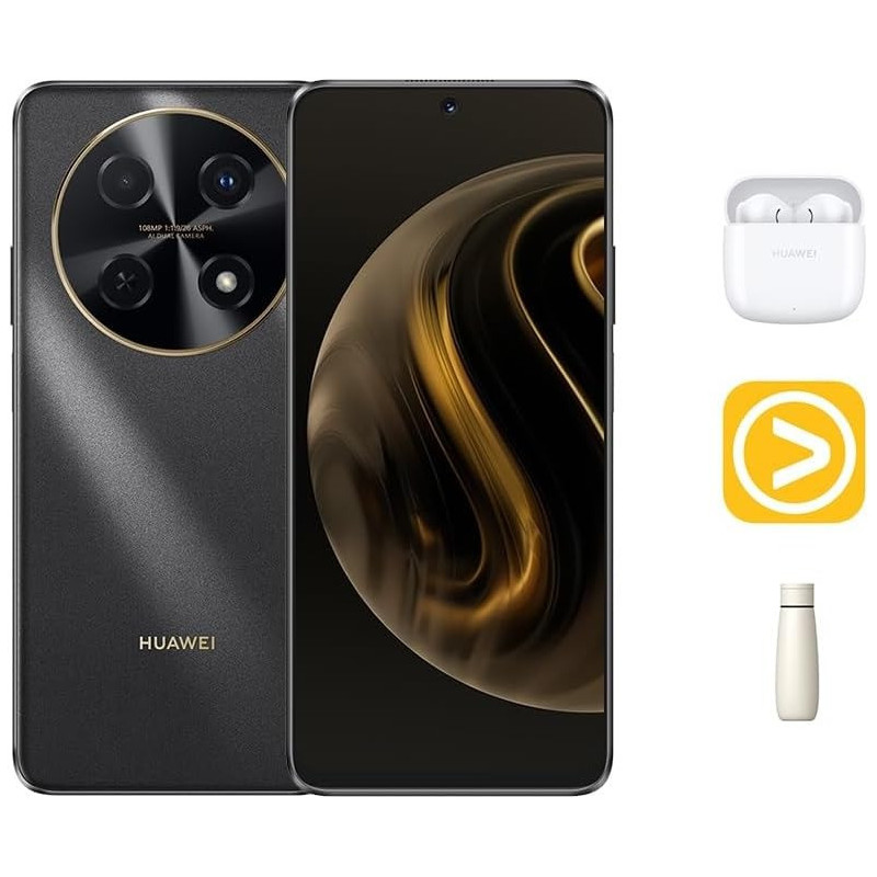 Huawei Nova 12I Smart Phone, 6.7 Inch Aod Display, 40W Turbo Supercharge, 5000MAH Battery, 108MP High-Res Photography, 8GB / 256GB, Emui 14, Black