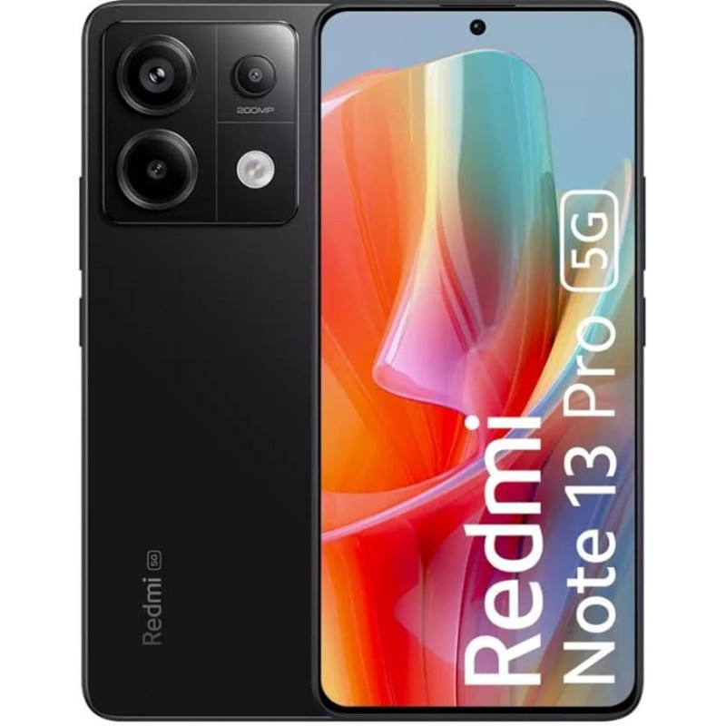 Xiaomi Redmi Note 13 Pro 5G Smartphone 6.67 Inch Miui 14 Snapdragon 7S Gen 2 Octa Core 4NM Up To 2.4GHZ 12GB RAM Plus 256GB Rom, Midnight Black