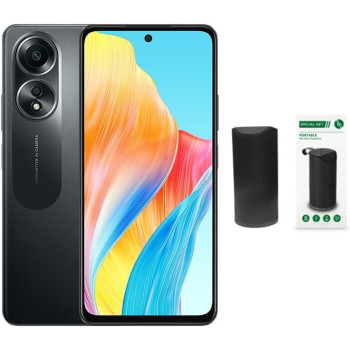 Oppo A58 Android Smartphone Glowing Black 128GB, 8GB UAE Version / Free Bluetooth Speaker