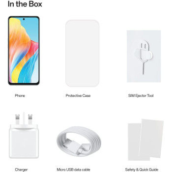 Oppo A98 Dual Sim 6.72 Inch Smartphone 256GB Rom,  8GB RAM, Dreamy Blue