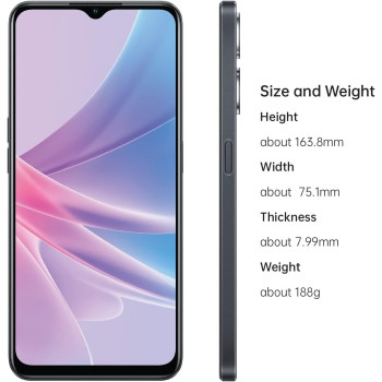 Oppo A78 5G Dual Sim 6.56 Inch Smartphone 128GB Rom, 8GB RAM, 5000MAH Long Lasting Battery, Fingerprint And Face Recognition, 5G Android Phone, Glowing Black