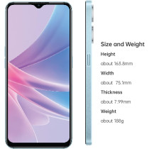 Oppo A78 5G Dual Sim 6.56 Inch Smartphone 128GB Rom, 8GB RAM, 5000MAH Long Lasting Battery, Fingerprint And Face Recognition, 5G Android Phone, Glowing Blue