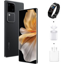 Vivo V30 5G Noble Black, 24GB RAM, 512GB Rom, Slimmest 3D Curved 1.5K Amoled 120HZ Display, 50MP AF Group Selfie, Aura Light Ois