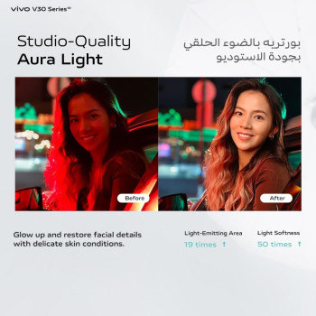 Vivo V30 5G Noble Black, 24GB RAM, 512GB Rom, Slimmest 3D Curved 1.5K Amoled 120HZ Display, 50MP AF Group Selfie, Aura Light Ois