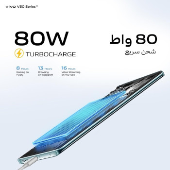 Vivo V30 5G Noble Black, 24GB RAM, 512GB Rom, Slimmest 3D Curved 1.5K Amoled 120HZ Display, 50MP AF Group Selfie, Aura Light Ois