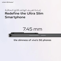 Vivo V30 5G Noble Black, 24GB RAM, 512GB Rom, Slimmest 3D Curved 1.5K Amoled 120HZ Display, 50MP AF Group Selfie, Aura Light Ois