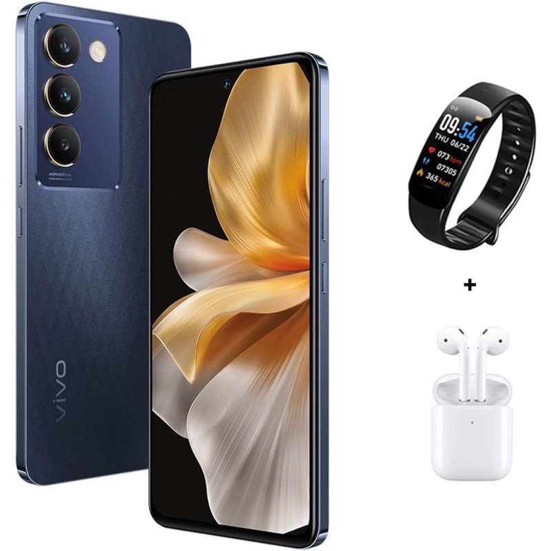 Vivo V30 Lite 5G Crystal Black, 24GB RAM, 256GB Storage, 120HZ Amoled Display, Dual Stereo Speaker, 80W Charger