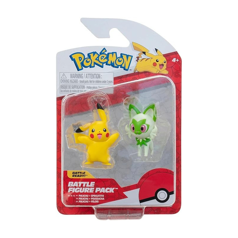 Pokemon Battle Figure Pack Generation IX, Pikachu and Sprigatito, PKW3358