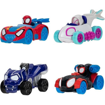 Spidey and His Amazing Friends Amazing Metals 4 Pack Die Cast Vehicles, SNF0200