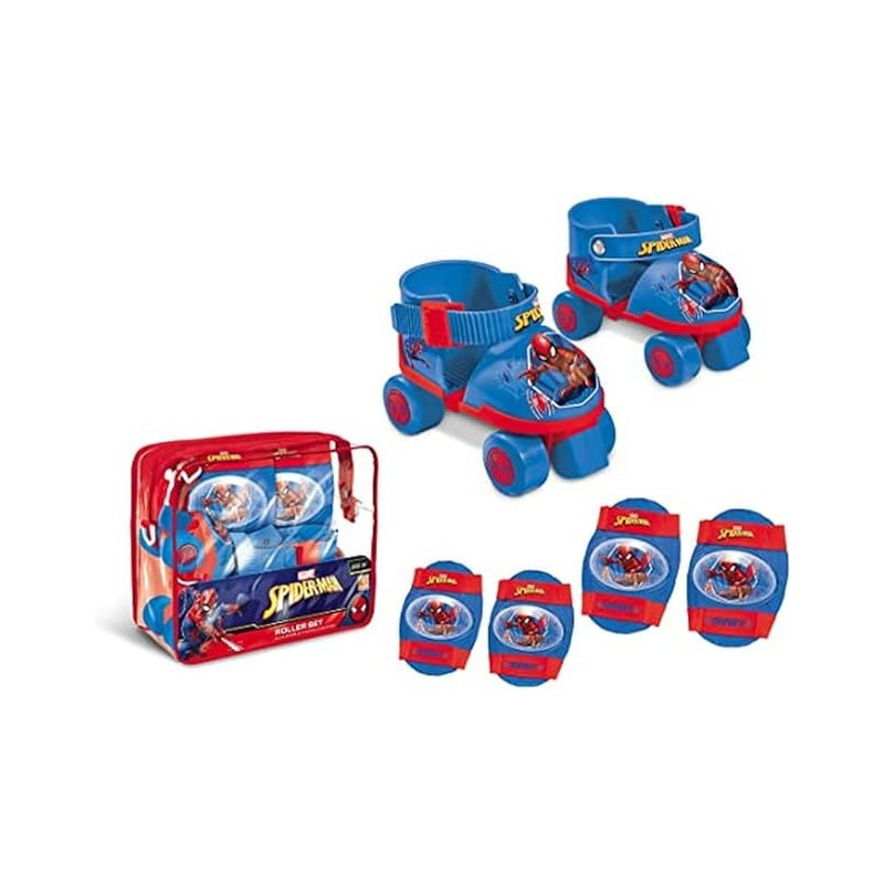 Mondo Spiderman 4W Roller Skates With Protection Set, 18390