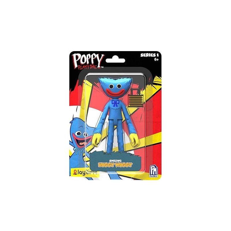 Poppy Playtime Action Figure S1, Smiling Huggy Wuggy, 5 Inch, AF7701
