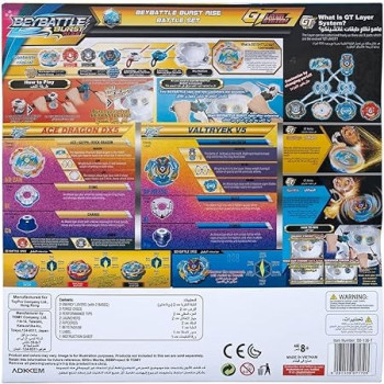 BeyBattle Burst Rise Battle Stadium with Sword Valtryek V5 and Ace Dragon DX5, BB-136-T