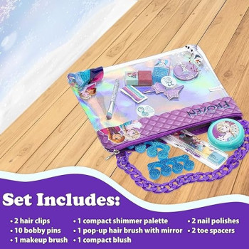 Hot Focus Townley Disney Frozen Chain Bag and Cosmetic Set, FZ4344GB