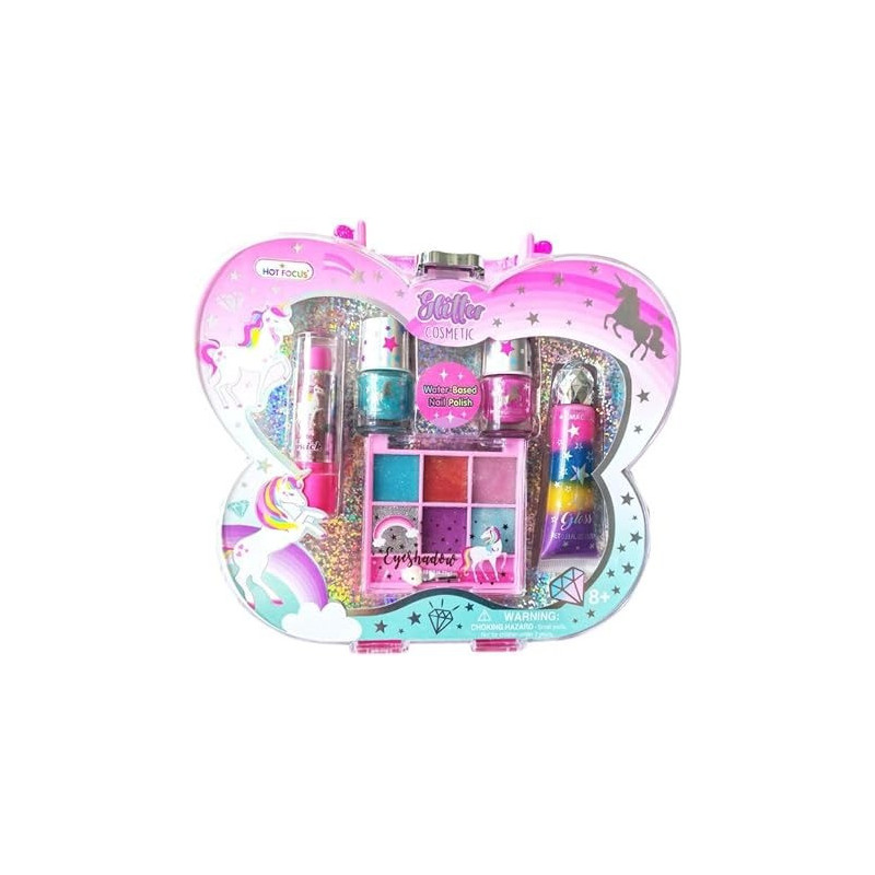 Hot Focus Girlz Beauty Cosmetic Bag Unicorn, 068UC