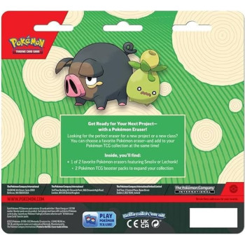 Pokemon TCG 2023 Back to School Eraser Blister, 290-85249