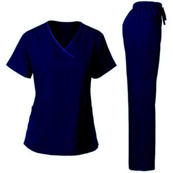 Veronica Scrub Suit Set Navy Blue