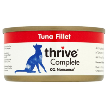 Thrive 75g Complete Tuna Fillet Wet Cat Food, Pack of 12