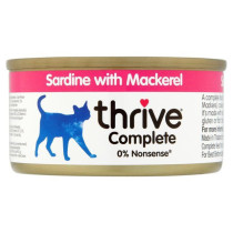 Thrive 75g Complete Sardine with Mackerel Wet Cat Food, Pack of 12
