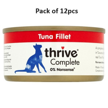 Thrive 75g Complete Tuna Fillet Wet Cat Food, Pack of 12