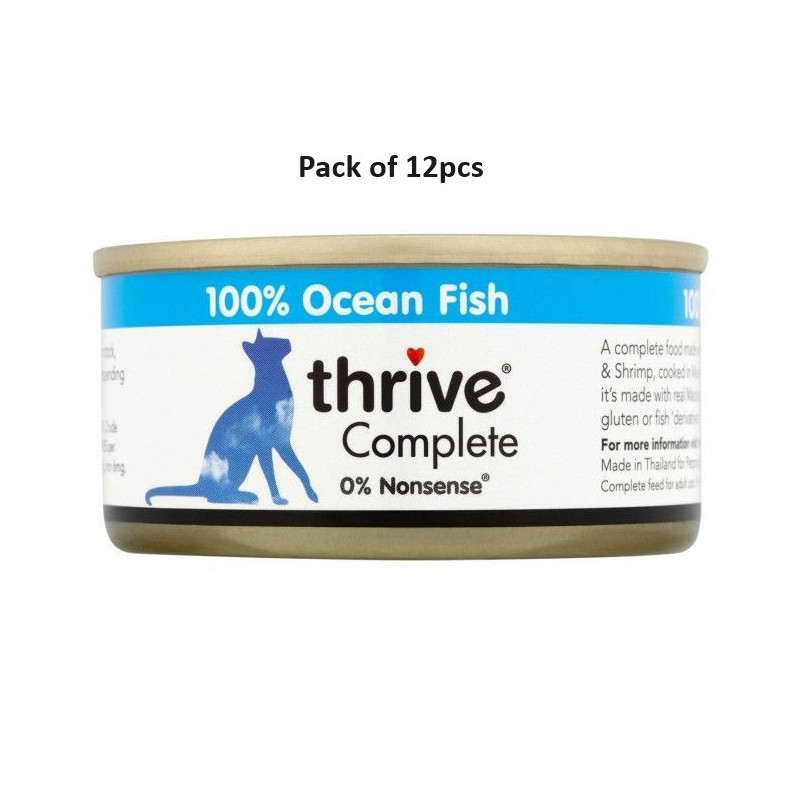 Thrive 75g Complete Ocean Fish Wet Cat Food, Pack of 12