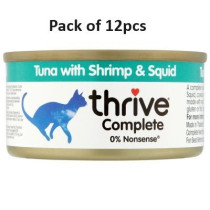 Thrive 75g Complete Tuna with Shrimp and Squid Wet Cat Food, Pack of 12