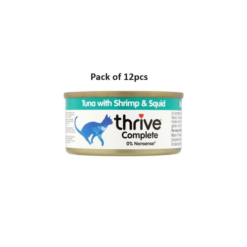 Thrive 75g Complete Tuna with Shrimp and Squid Wet Cat Food, Pack of 12