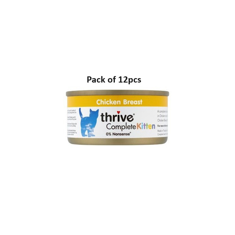 Thrive 75g Complete Chicken Wet Kitten Food, Pack of 12