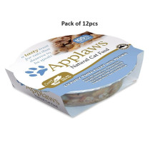 Applaws 60g Tuna with Prawn Adult Wet Cat Food Pot, Pack of 12