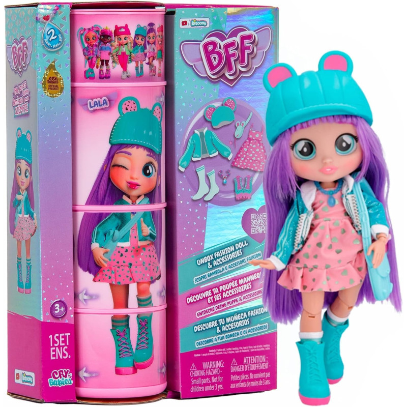 Cry Babies Bff Fashion Doll 8Inch - Lala 908369