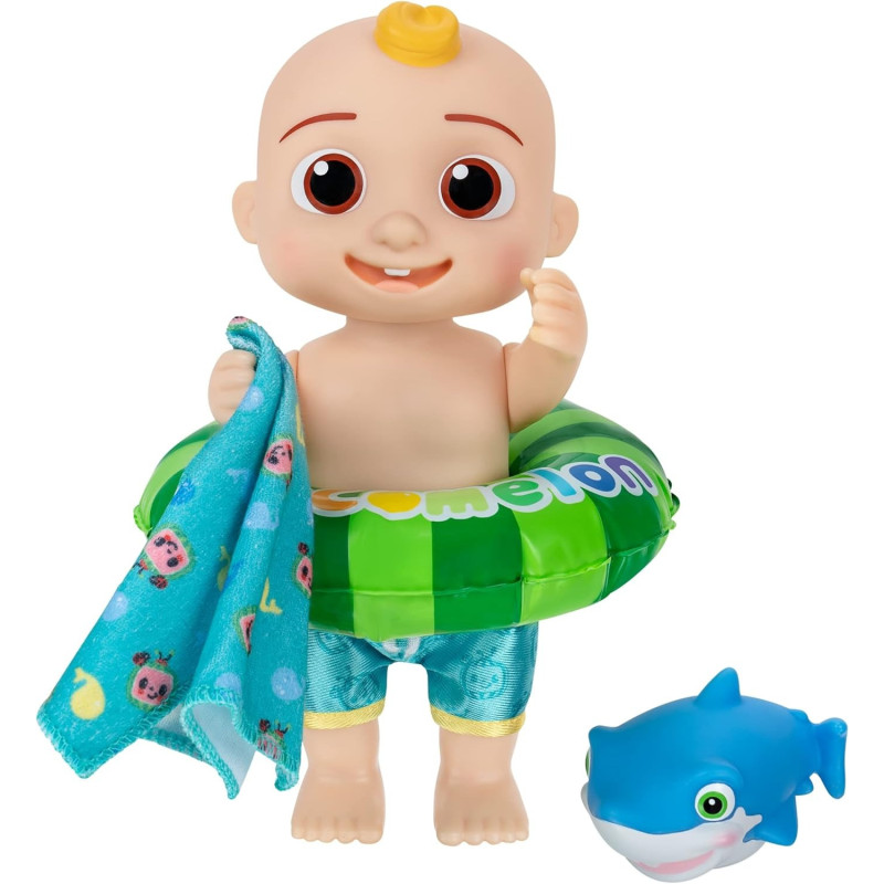 Cocomelon Splish Splash Jj Doll With Shark Bath Squirter CMW0306