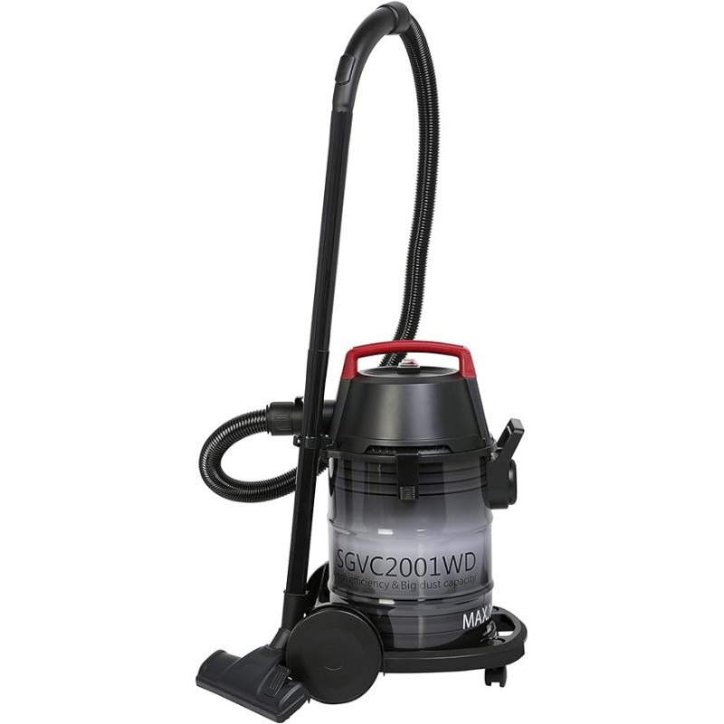 Super General 1600W Wet And Dry Vacuum Cleaner With 360 Degree Swivel Castors
