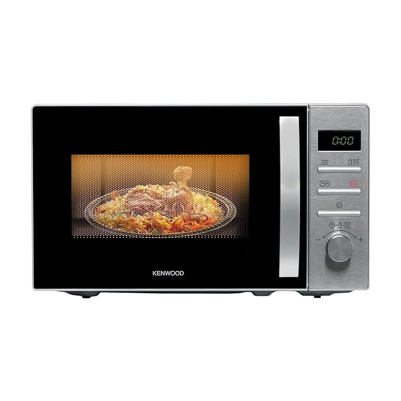 Kenwood 22L Microwave Oven With Digital Display, Defrost Function, Stainless Steel, 95 Minutes Timer, Clock Function 700W MWM22000Bk - Black And Silver
