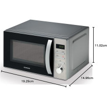 Kenwood 22L Microwave Oven With Digital Display, Defrost Function, Stainless Steel, 95 Minutes Timer, Clock Function 700W MWM22000Bk - Black And Silver