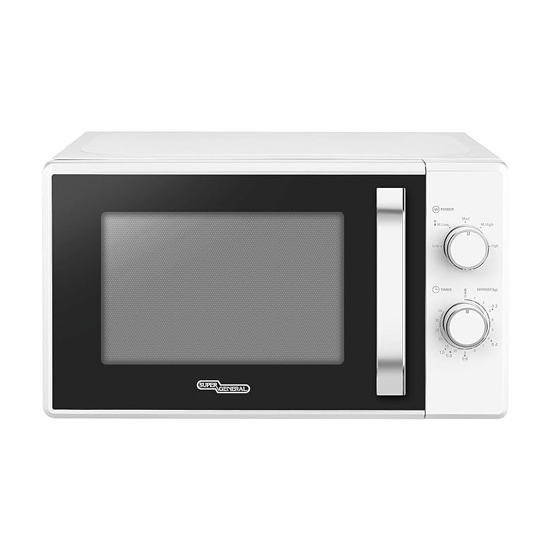 Super General 20L Microwave Oven 700W, White Colour, Defrost Setting