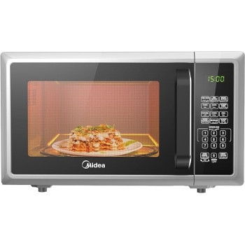 Midea 25L Microwave Oven With Digital Touch Control, 900W Power, Child-Safety-Lock, 10 Power Levels, Led Display With+30S Express Start, Grilling Roasting And Cooking Functions, EM925A2GU-Sl