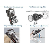 Sharp Cordless Vertical Bagless Vacuum Cleaner 150 Watts With Cyclone Technology, Black Colour