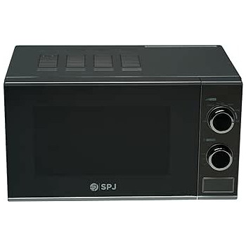 SPJ Microwave Oven 20L, 700W With 6 Power Levels, Defrost Function, 30 Minutes Timer, Easy To Use, Best For Home And Office, Silver Colour