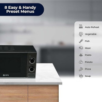 SPJ Microwave Oven 20L, 700W With 6 Power Levels, Defrost Function, 30 Minutes Timer, Easy To Use, Best For Home And Office, Silver Colour