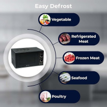 SPJ Microwave Oven 20L, 700W With 6 Power Levels, Defrost Function, 30 Minutes Timer, Easy To Use, Best For Home And Office, Silver Colour